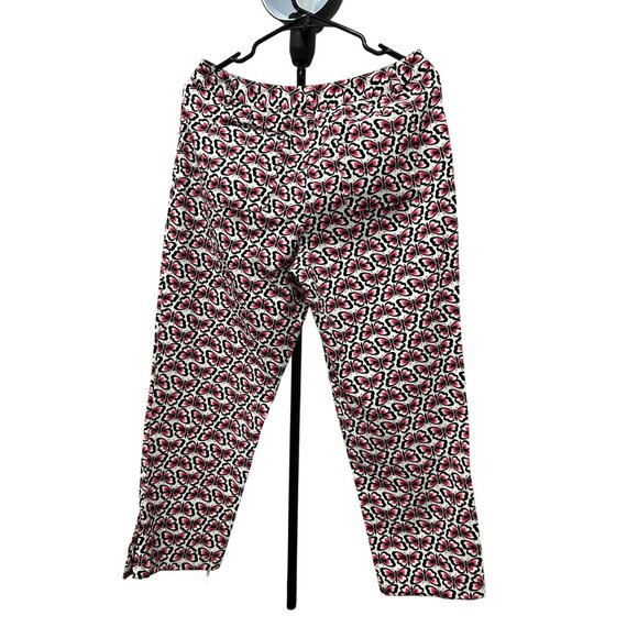 Talbots Womens Size 8 Stretch Ankle Pants With Butterfly Print - Picture 2 of 8
